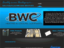 Tablet Screenshot of bwcheatingandcooling.com